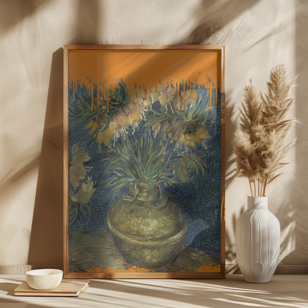 Collage Sunflowers and the splash Van Gogh Poster och Canvastavla