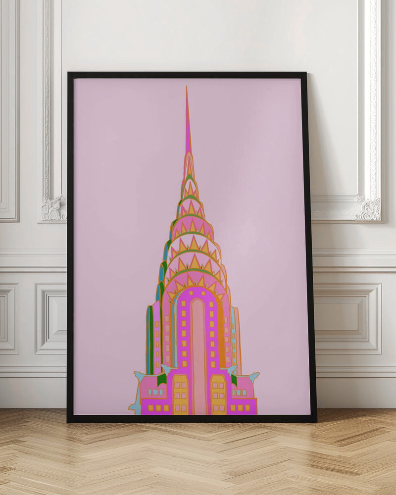 New York Skyscraper (Strawberry Mint) Poster och Canvastavla