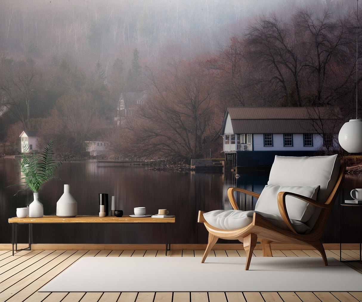 Foggy morning Poster och Canvastavla