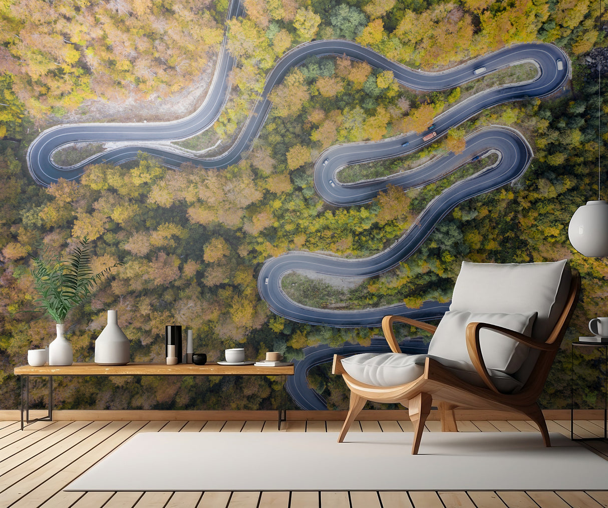 Autumn road Poster och Canvastavla