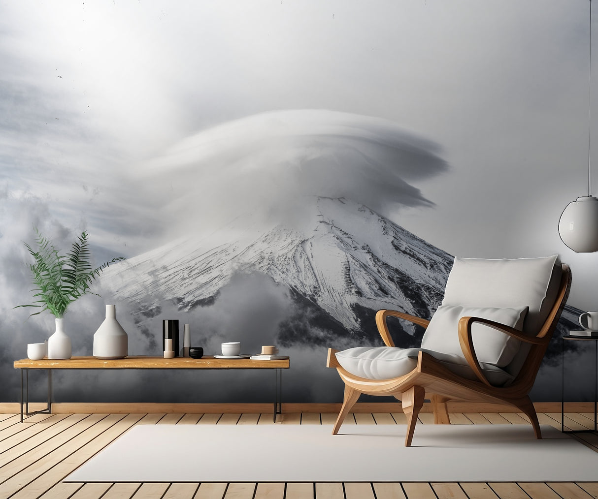 Umbrella cloud fuji Poster och Canvastavla