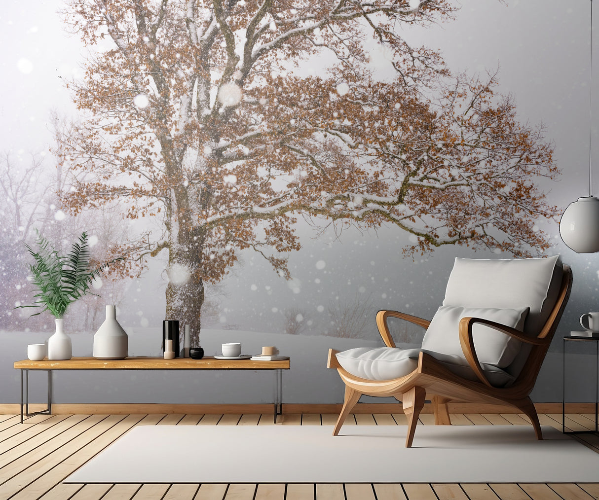 Winter at the lake Poster och Canvastavla