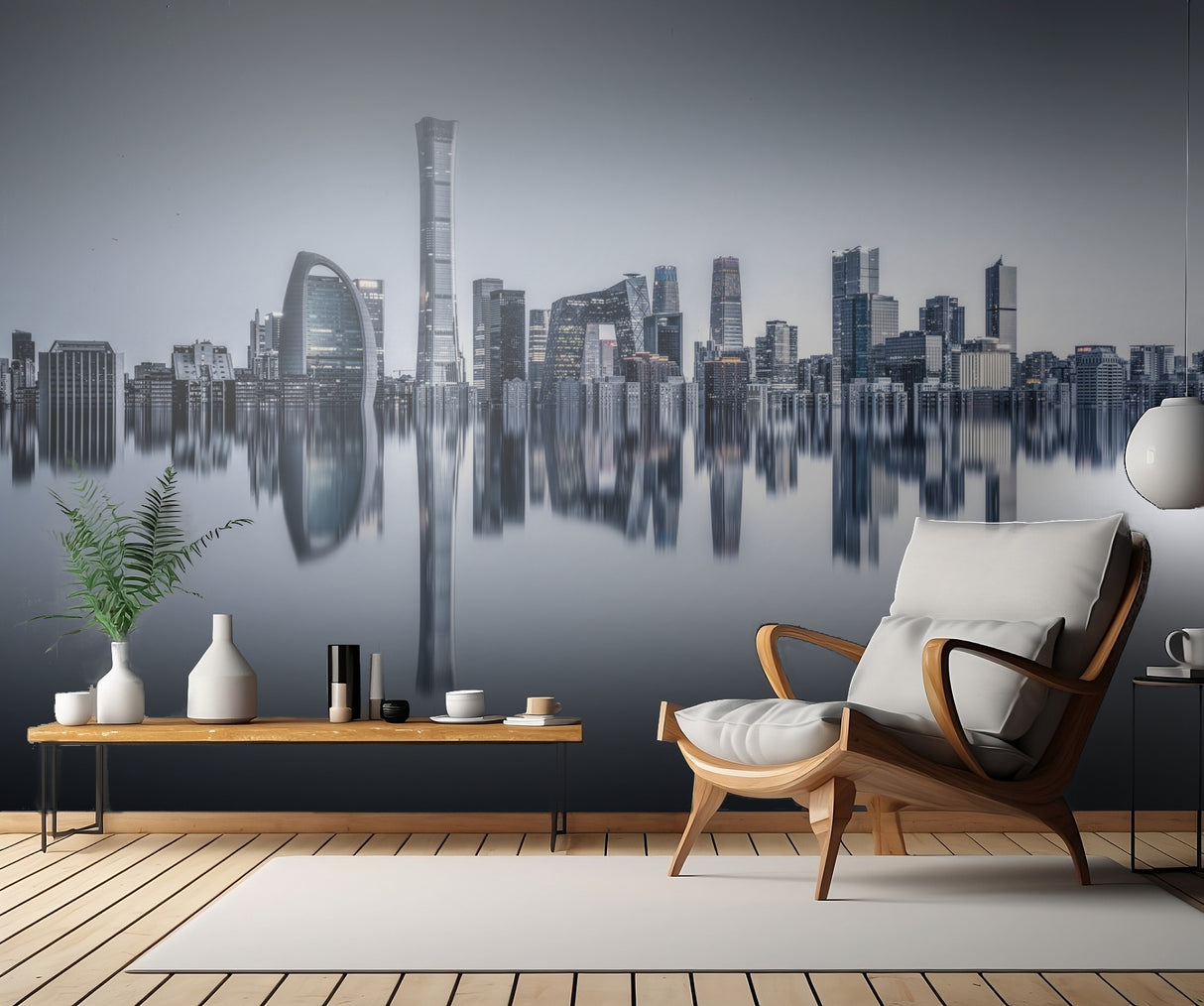 Beijing in the Mirror Poster och Canvastavla