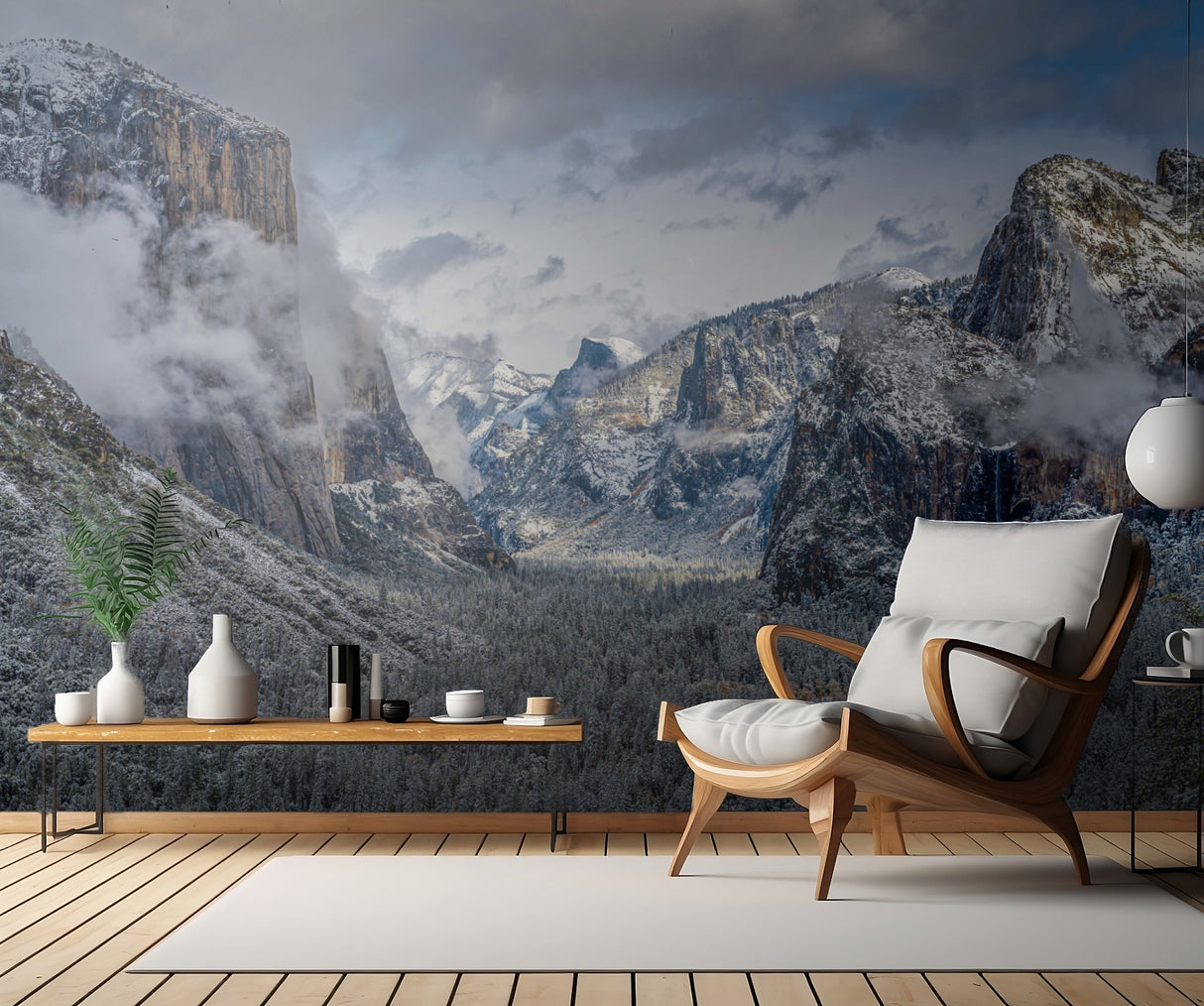 Tunnel View in Winter Poster och Canvastavla