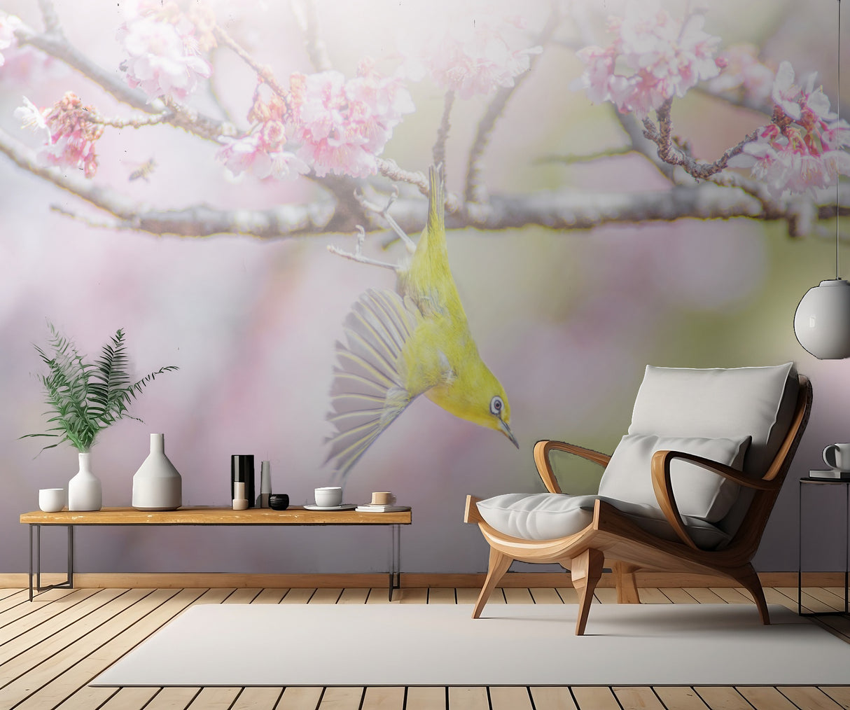 Flying white eye Poster och Canvastavla