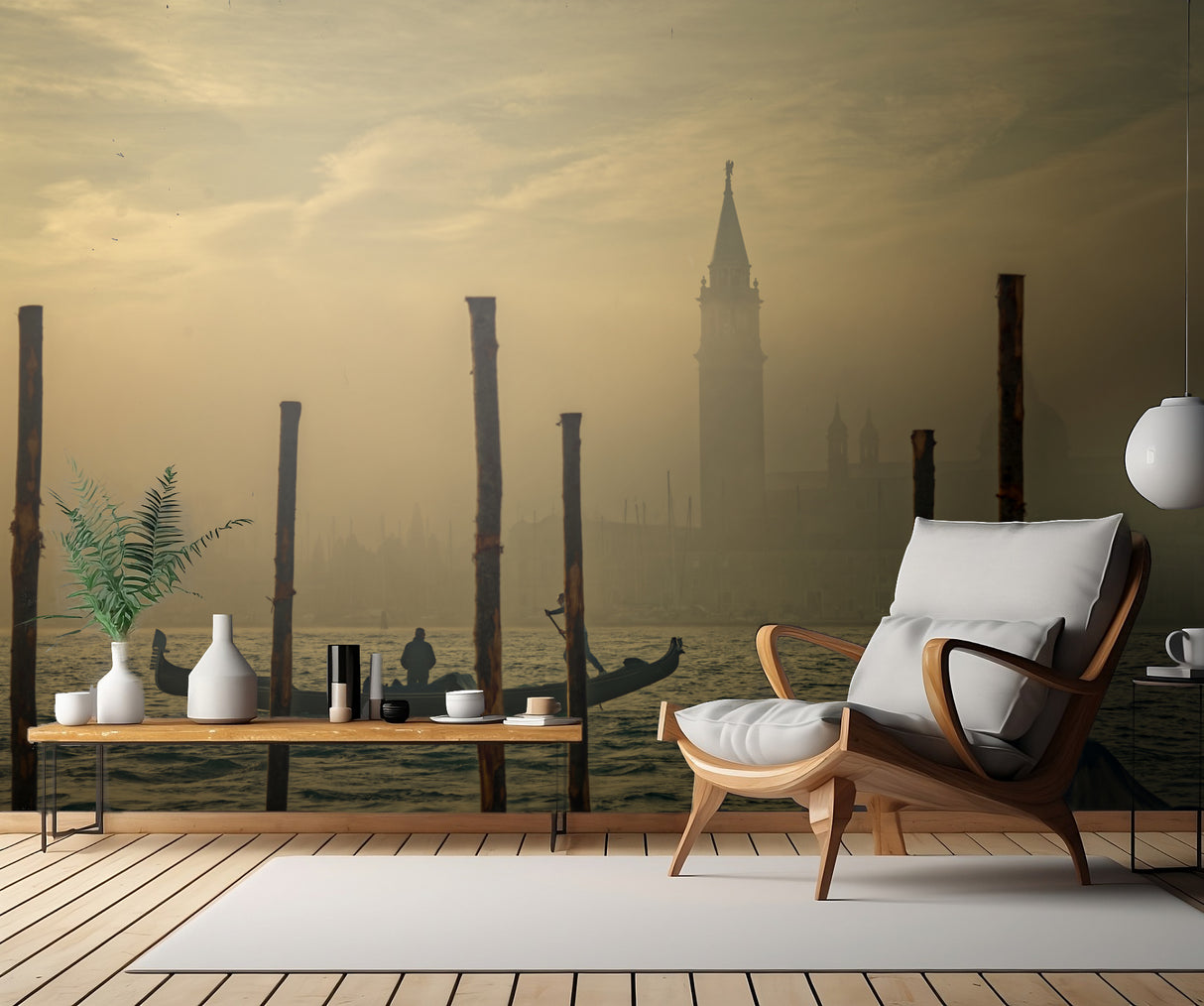 Gondola in the mist Poster och Canvastavla