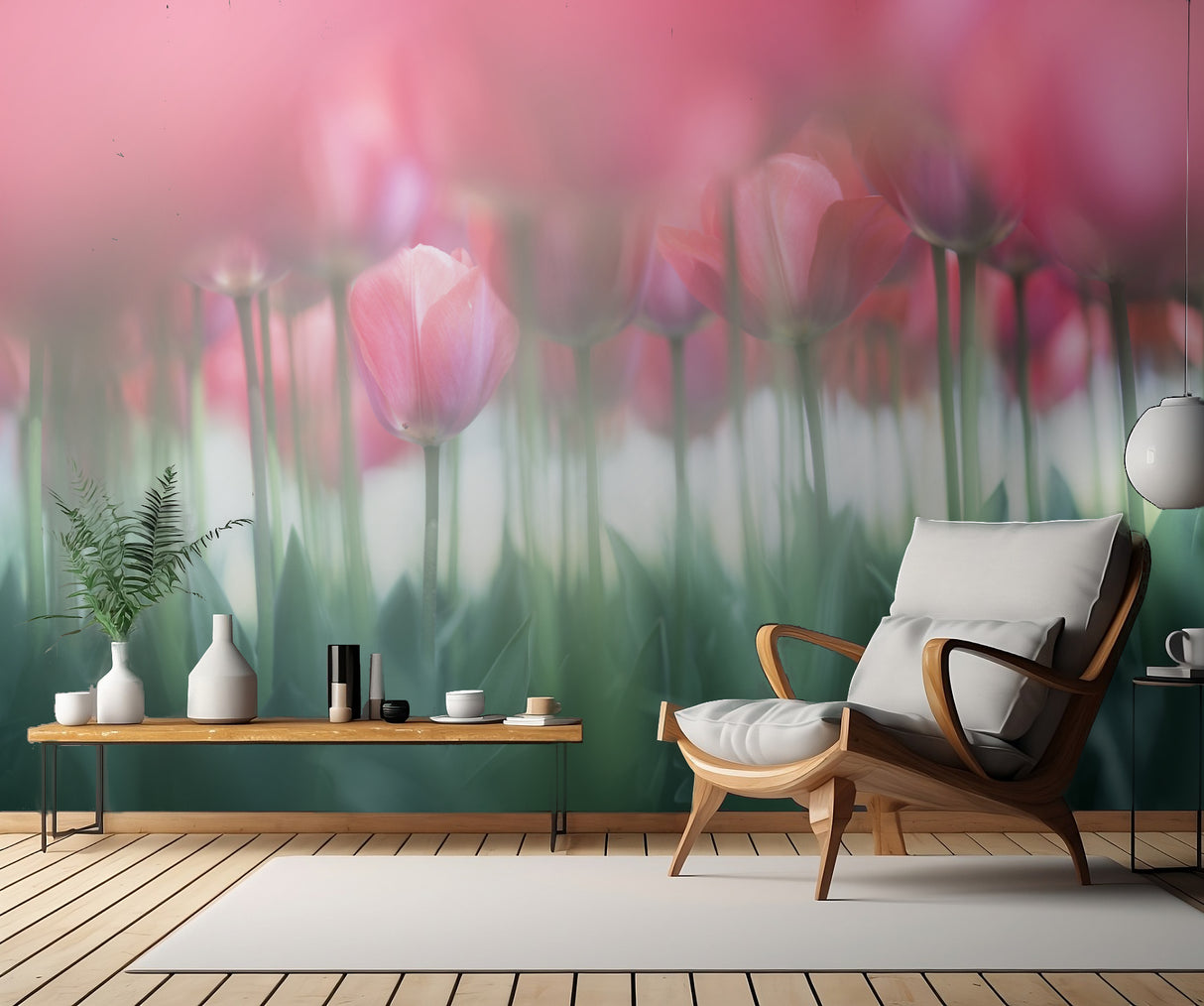 Lined tulips Poster och Canvastavla
