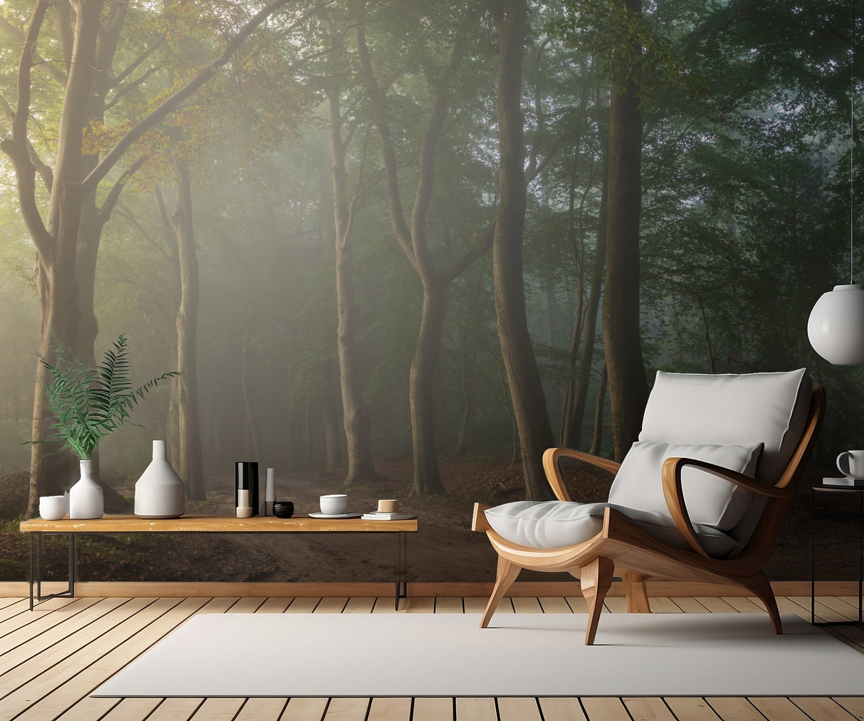 Foggy forrest Poster och Canvastavla