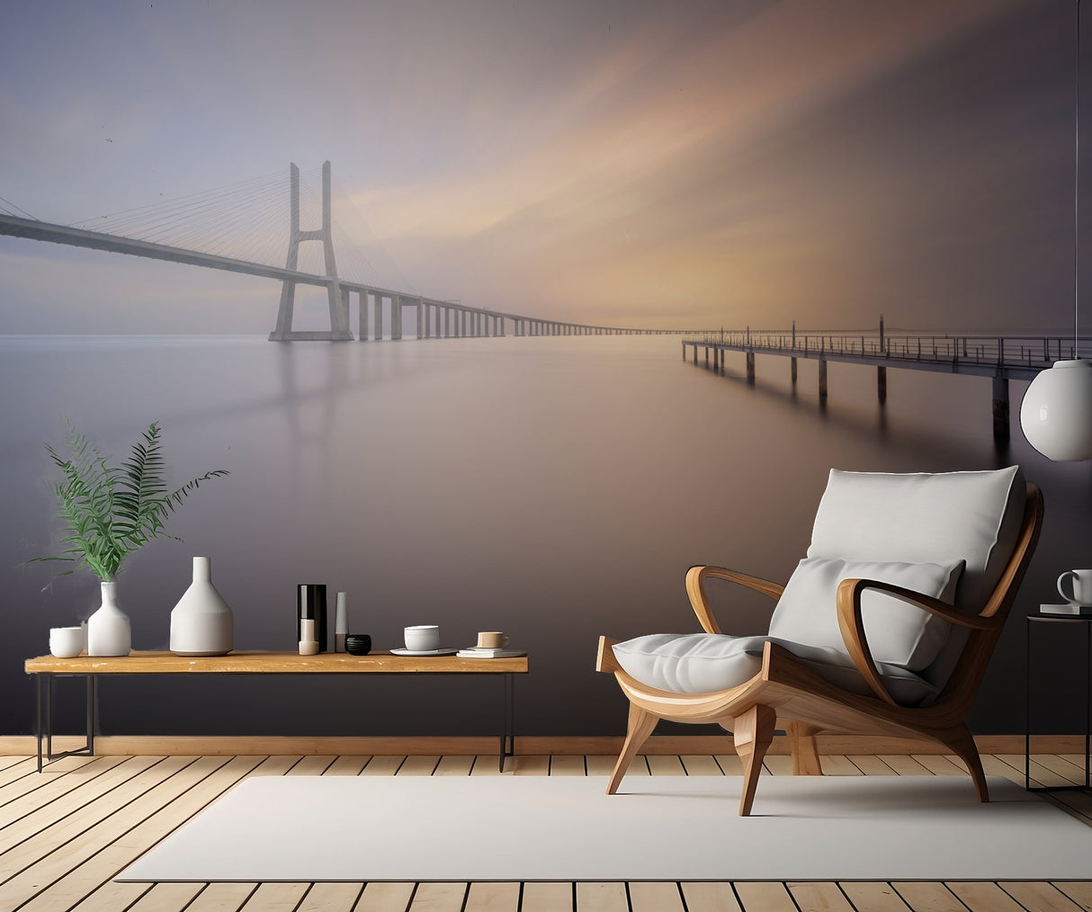Pastel Bridge Poster och Canvastavla