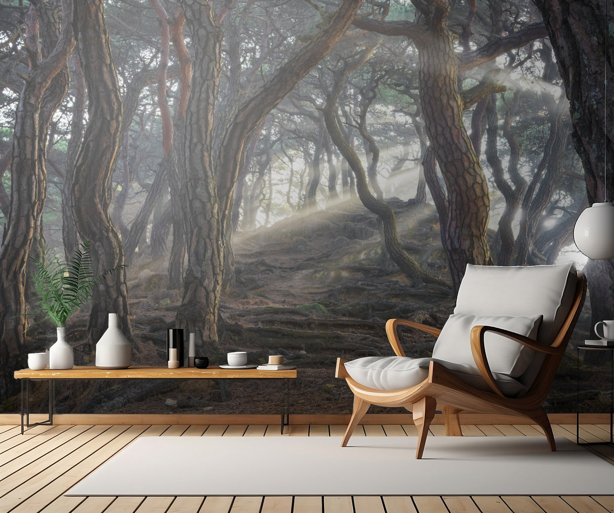 Sacred pine forest Poster och Canvastavla