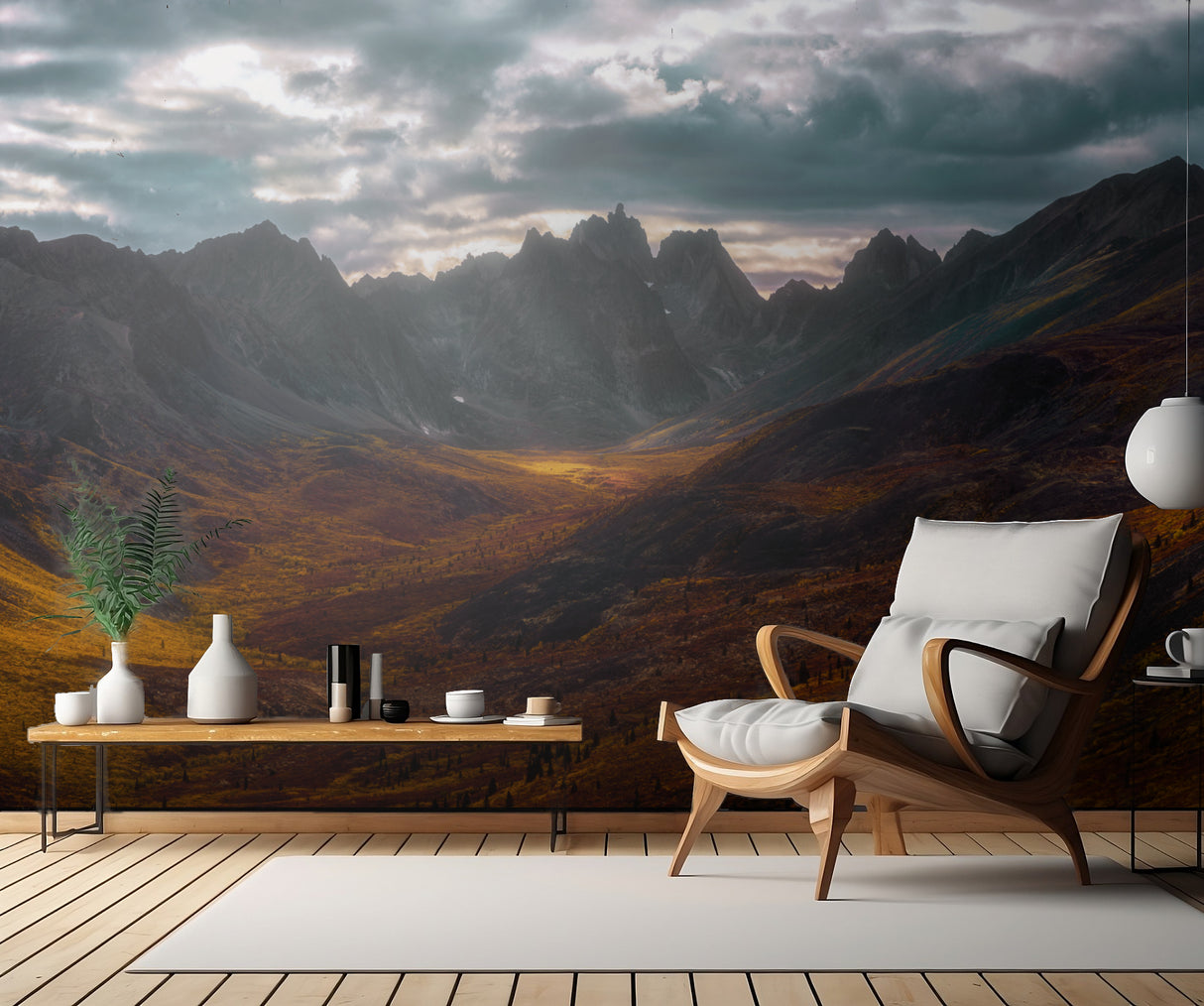Autumn in Tombstone Mountain Poster och Canvastavla
