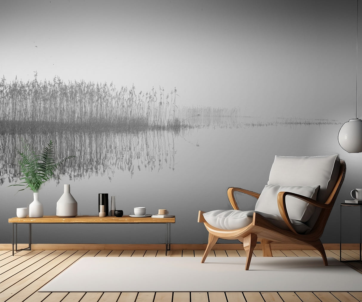 Reed in the mist Poster och Canvastavla
