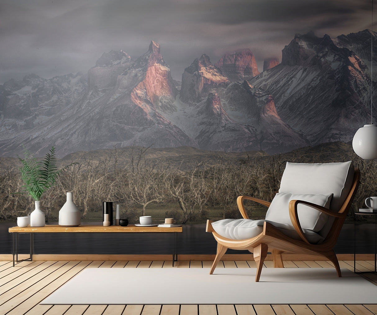Below the peaks of Patagonia Poster och Canvastavla
