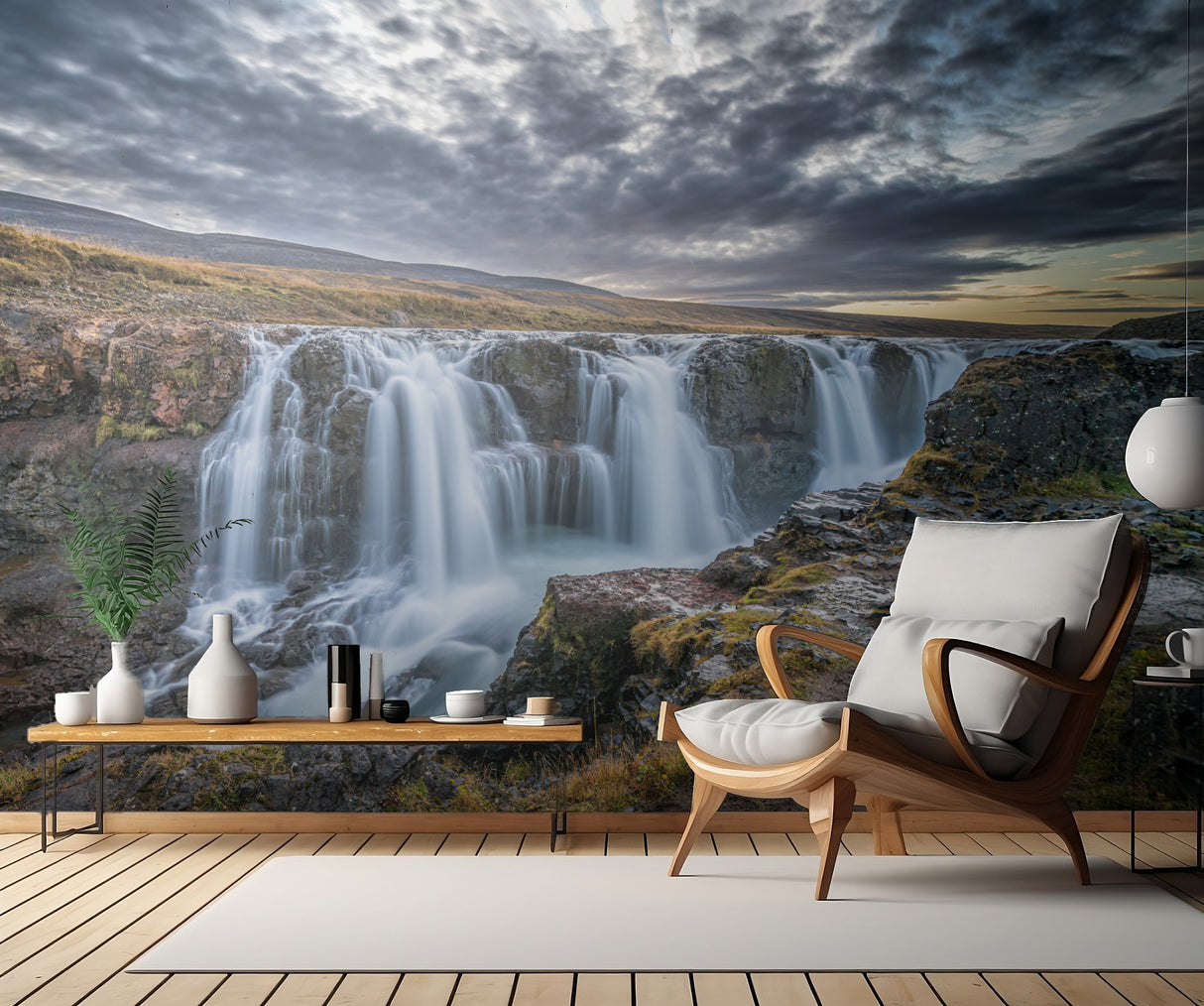 Unknown falls in Iceland Poster och Canvastavla