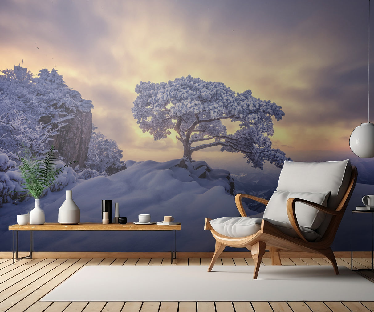 Pine tree on the rock Poster och Canvastavla