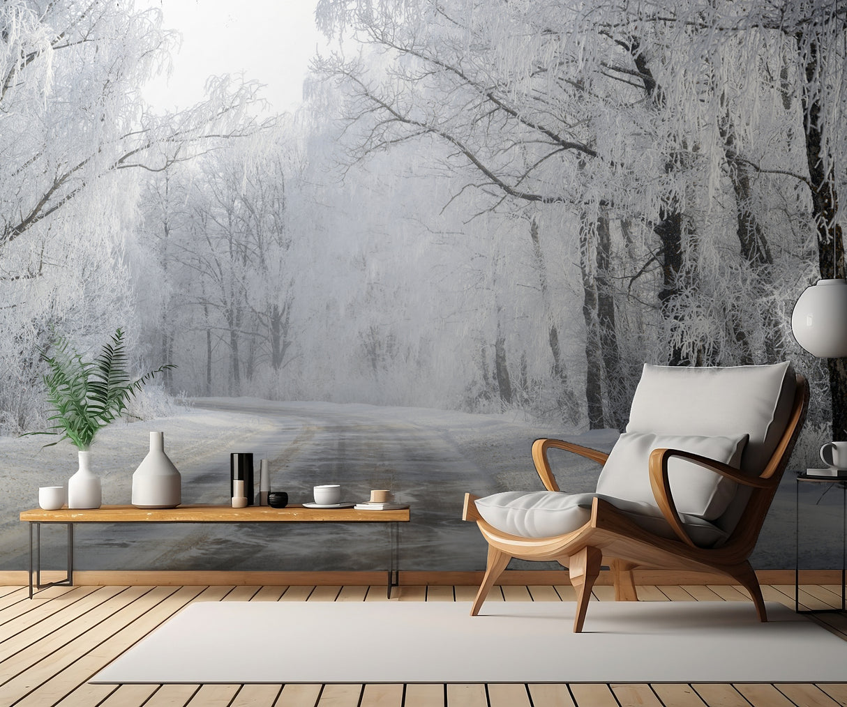 Winter road Poster och Canvastavla