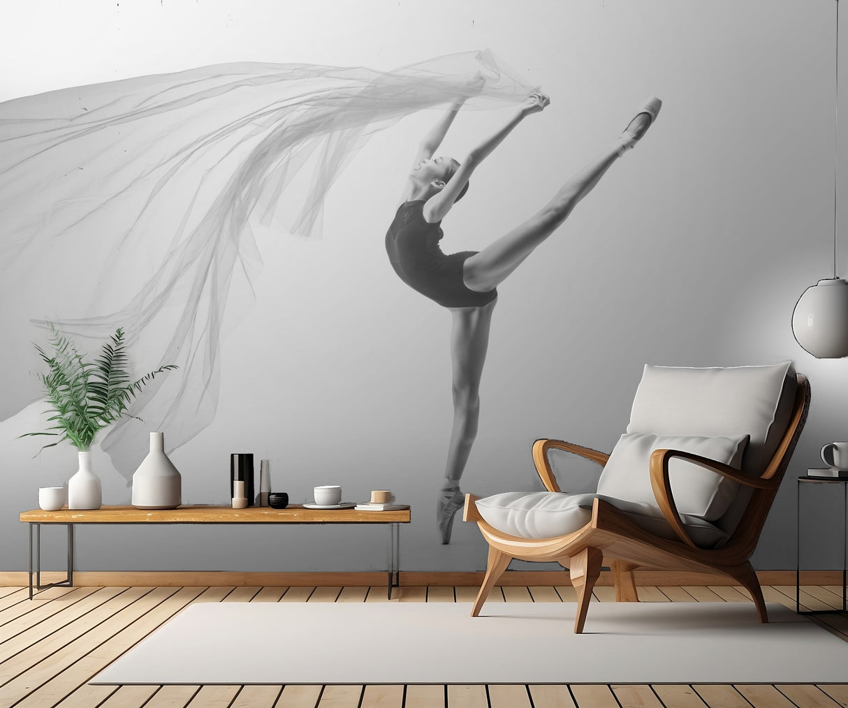 Flying Cloth Ballerina Poster och Canvastavla