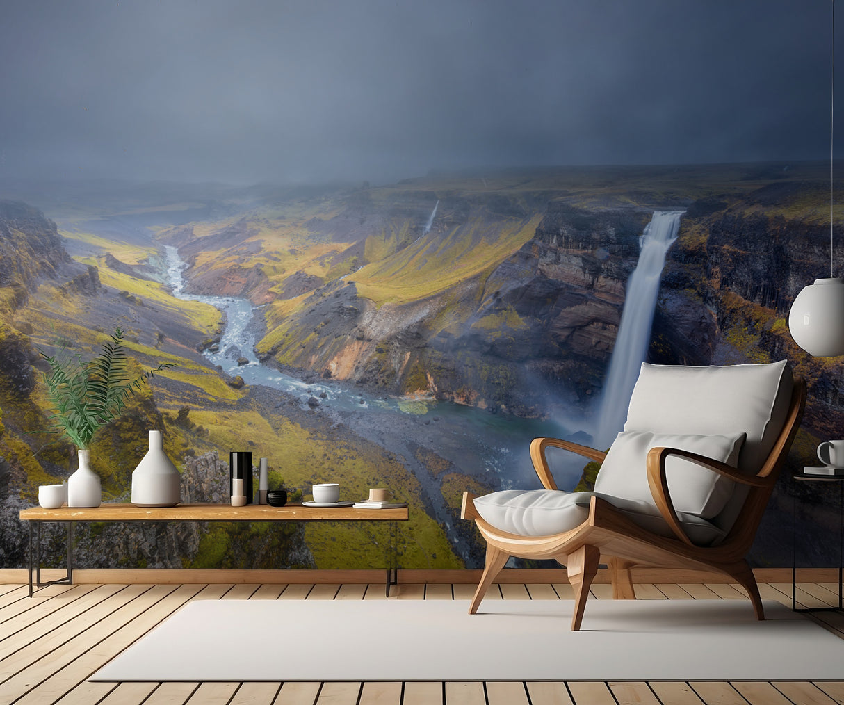 Iceland Waterfall Poster och Canvastavla