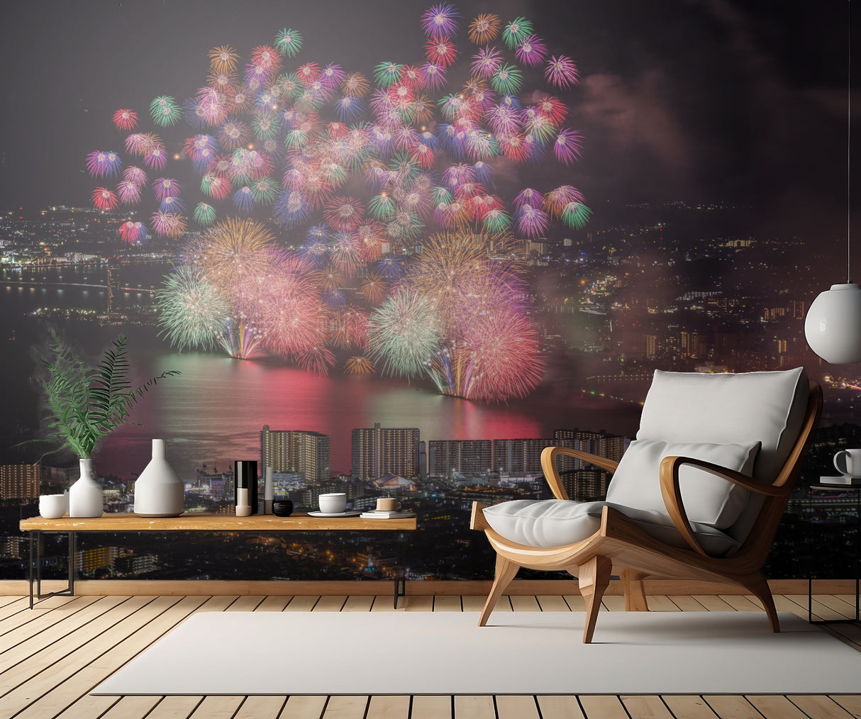 Lake Biwa fireworks Poster och Canvastavla