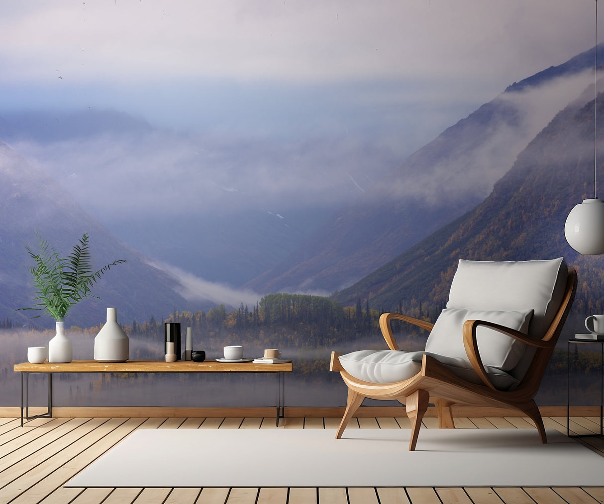 Autumn whispered by the fog Poster och Canvastavla
