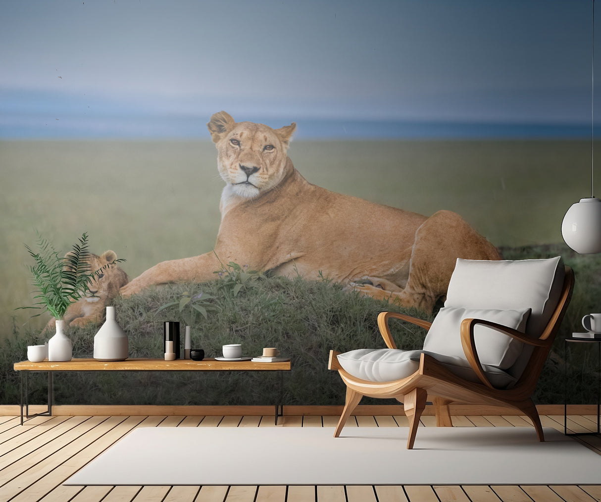 Rest with Cub Poster och Canvastavla