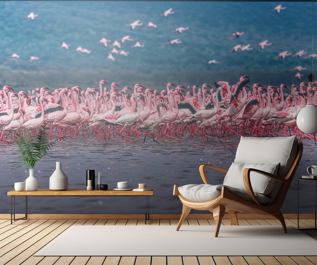 Lake Nakuru Flamingos Poster och Canvastavla