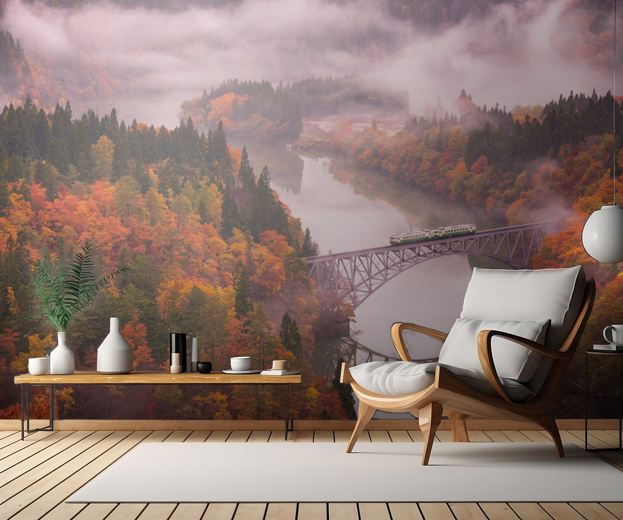 Autumn Tadami Line Poster och Canvastavla