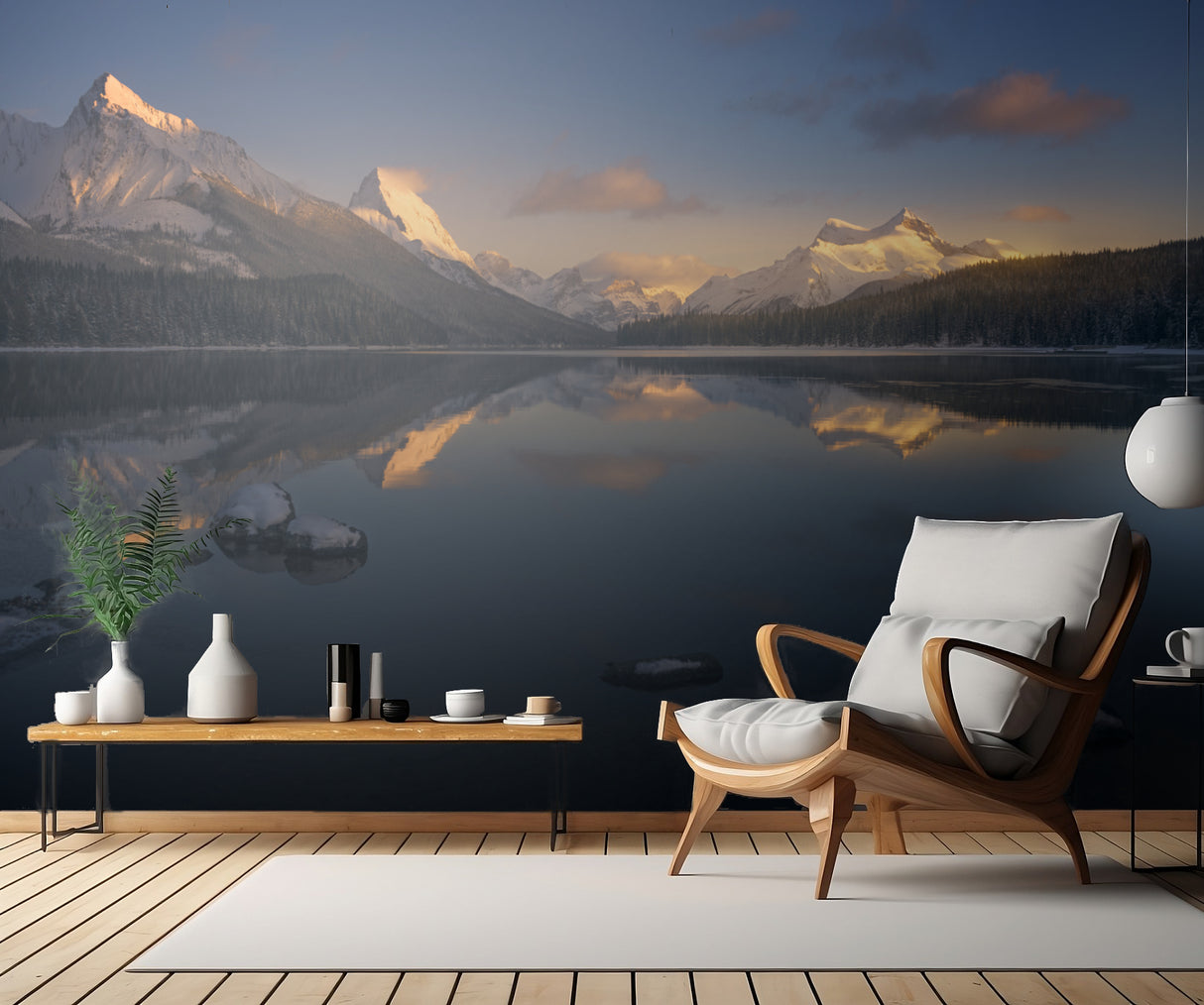 Maligne Lake, Canada Poster och Canvastavla