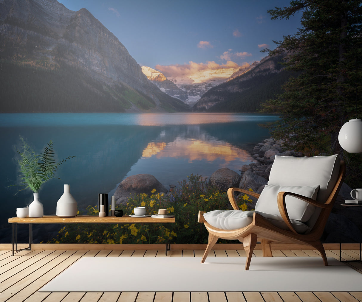 Golden Throne of Lake Louise Poster och Canvastavla