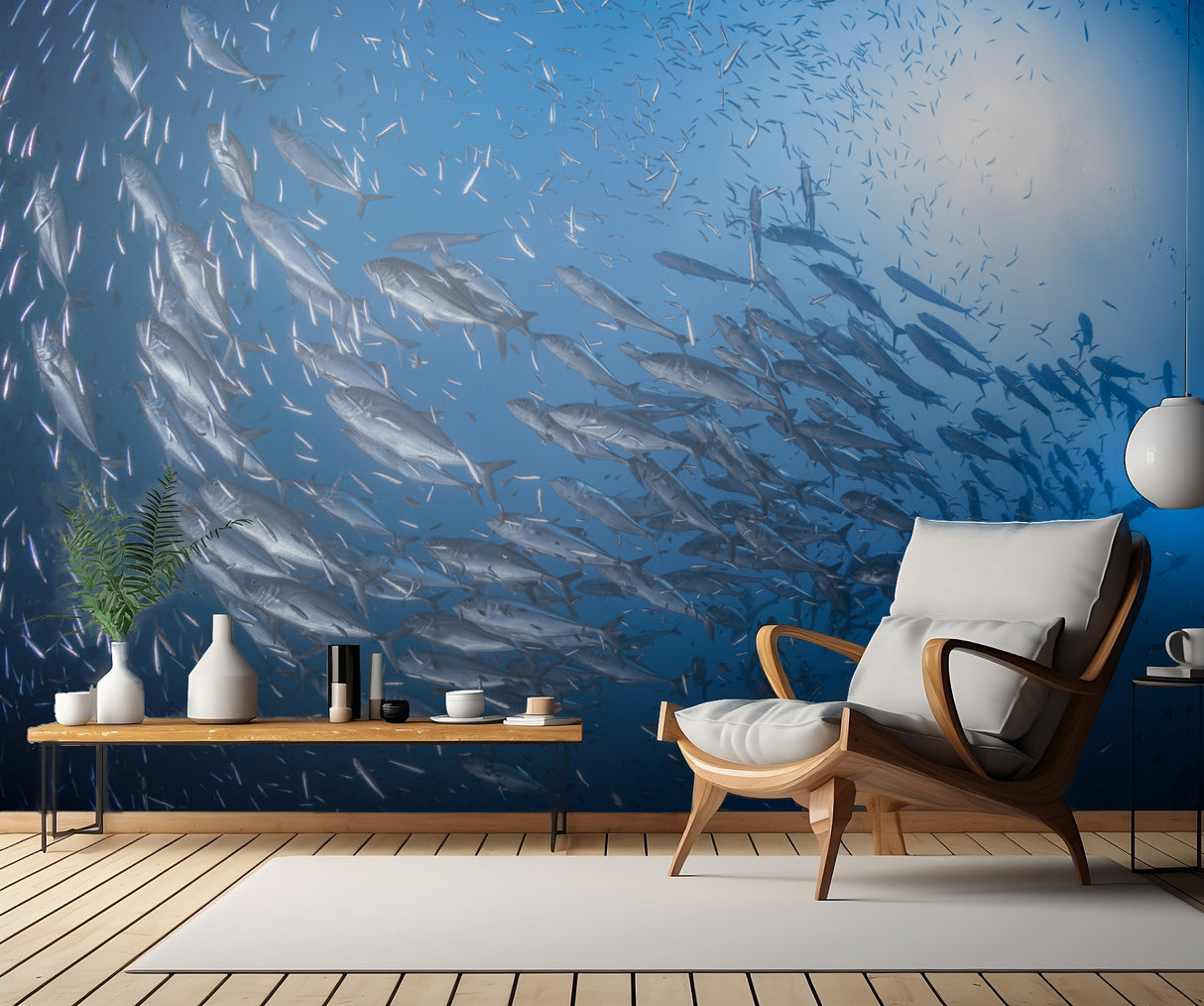 A school of trevaly Poster och Canvastavla