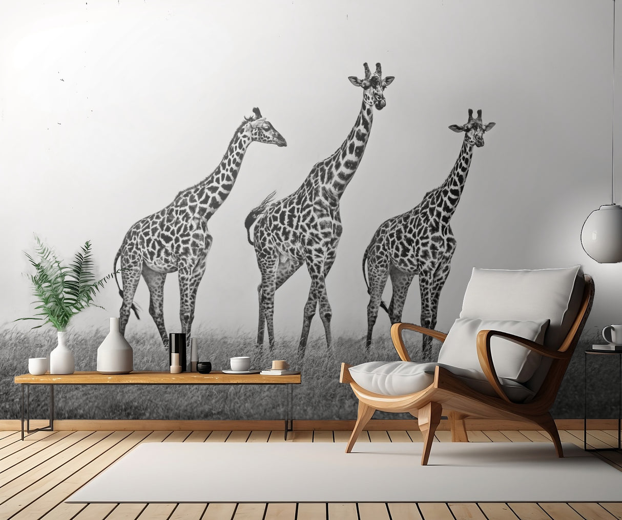 Giraffe family Poster och Canvastavla