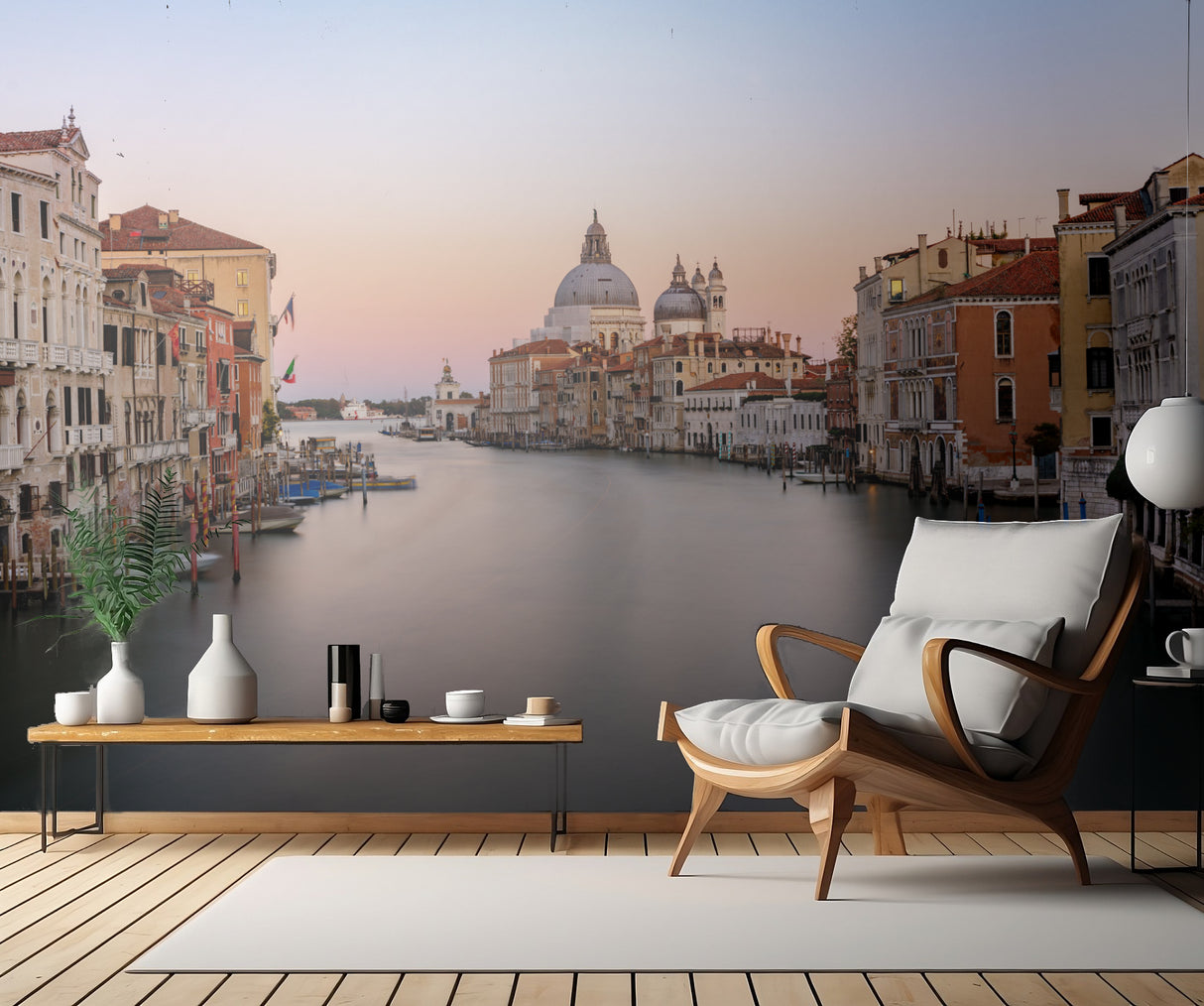 Canal Grande - sunset Poster och Canvastavla