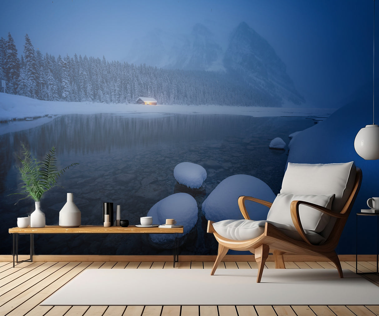 Blue Hour Lake Louise Poster och Canvastavla