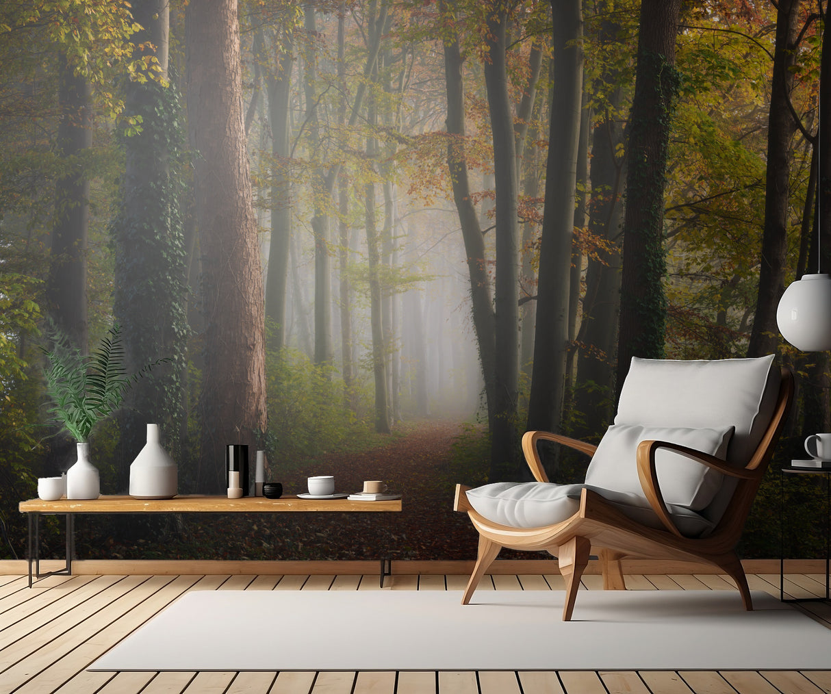 Autumn colorful forest Poster och Canvastavla