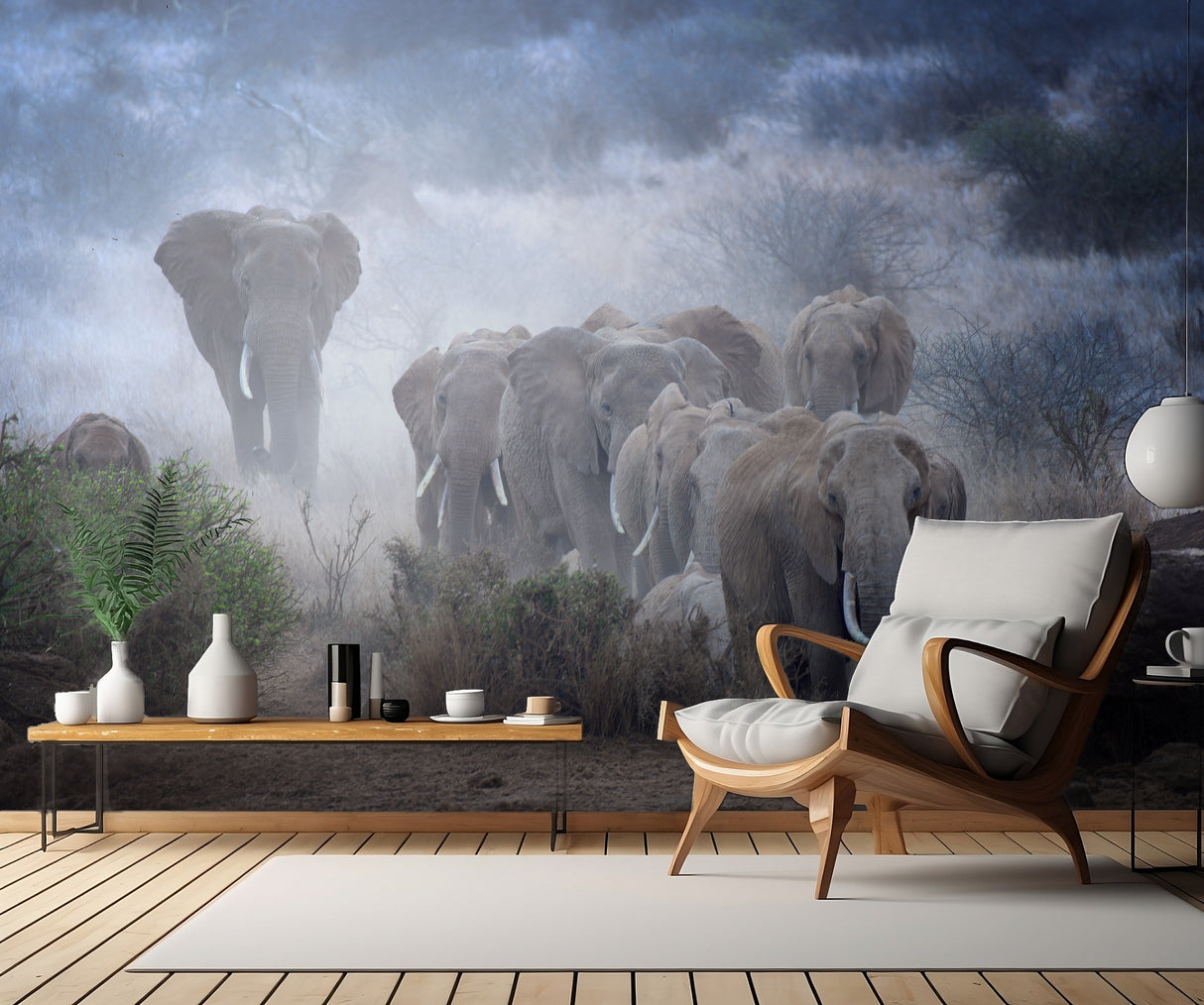 Elephants of Amboseli Poster och Canvastavla