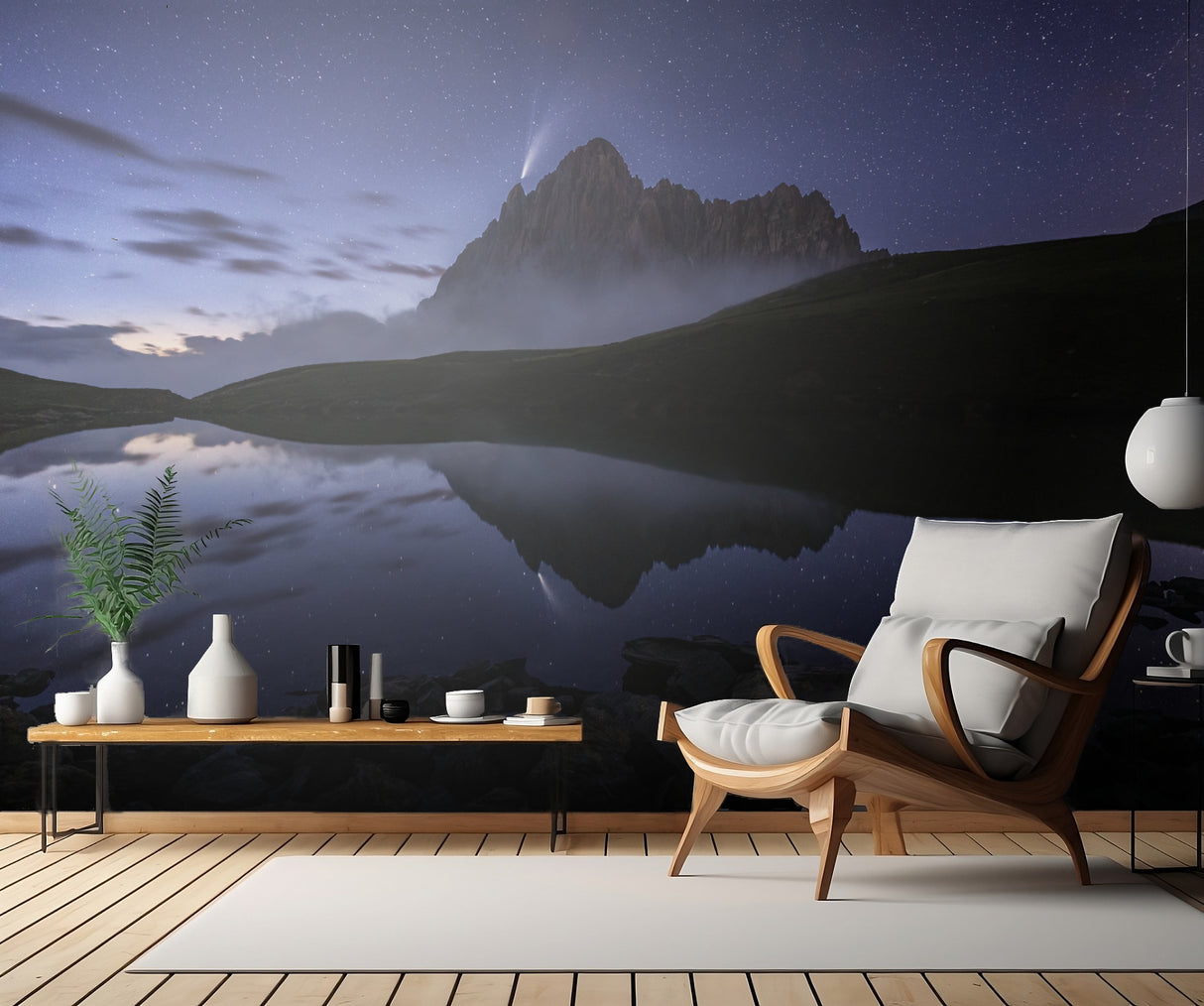 The reflection on the lake Poster och Canvastavla