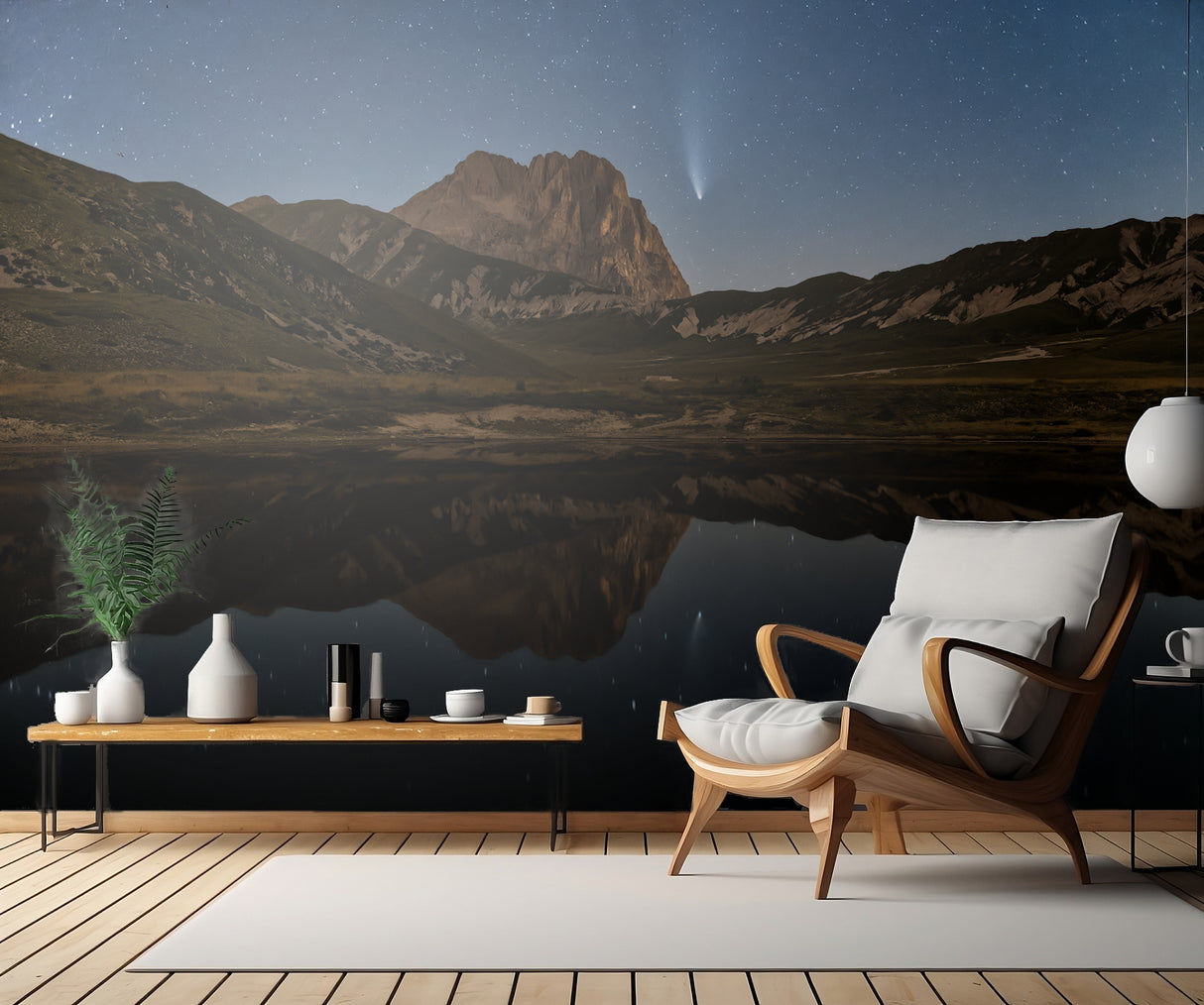 Comet Neowise over Campo Imperatore Poster och Canvastavla