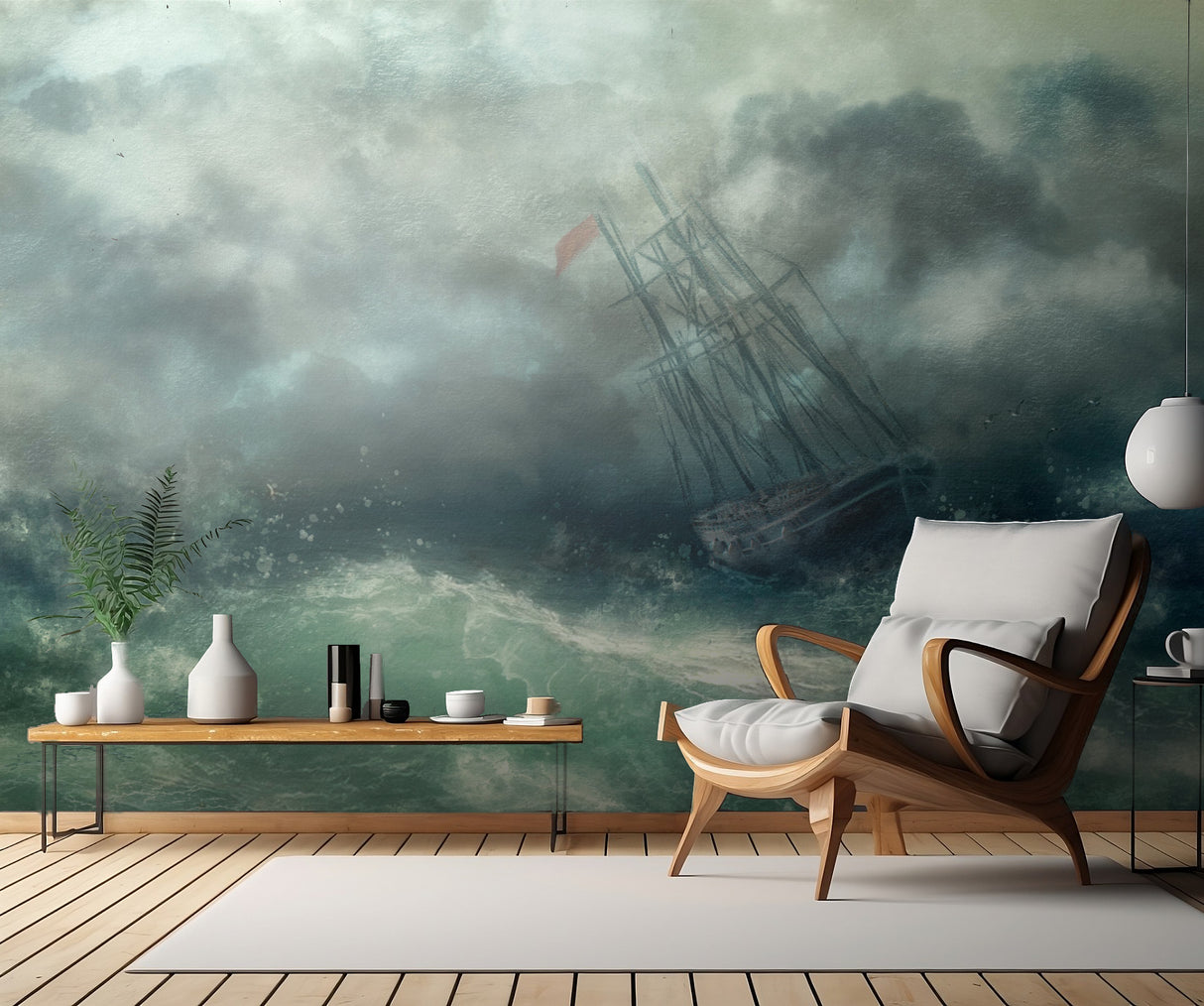 '...a struggle in stormy seas...' Poster och Canvastavla