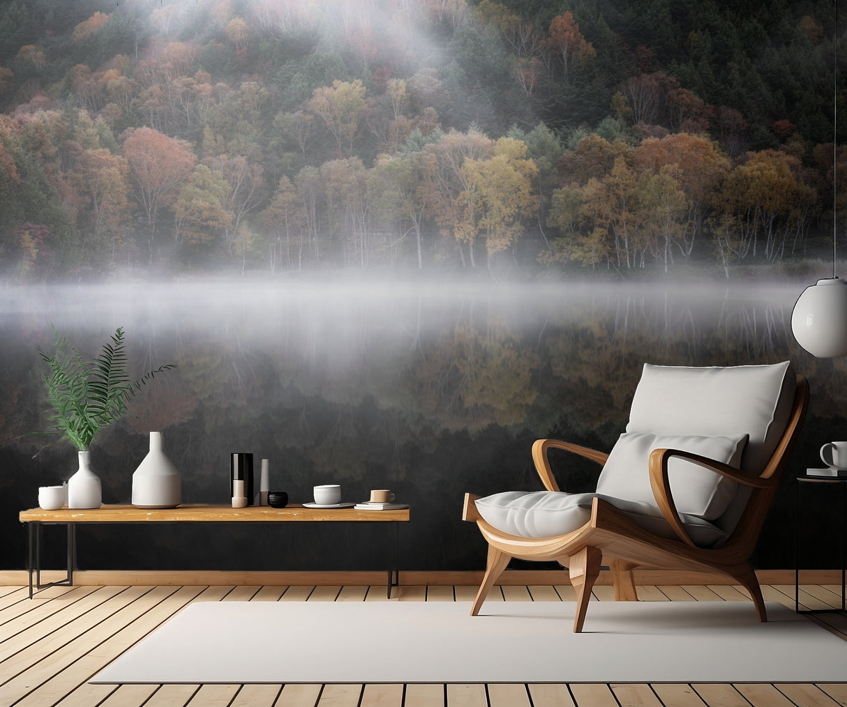 The mystical pond in the autumn 3 Poster och Canvastavla