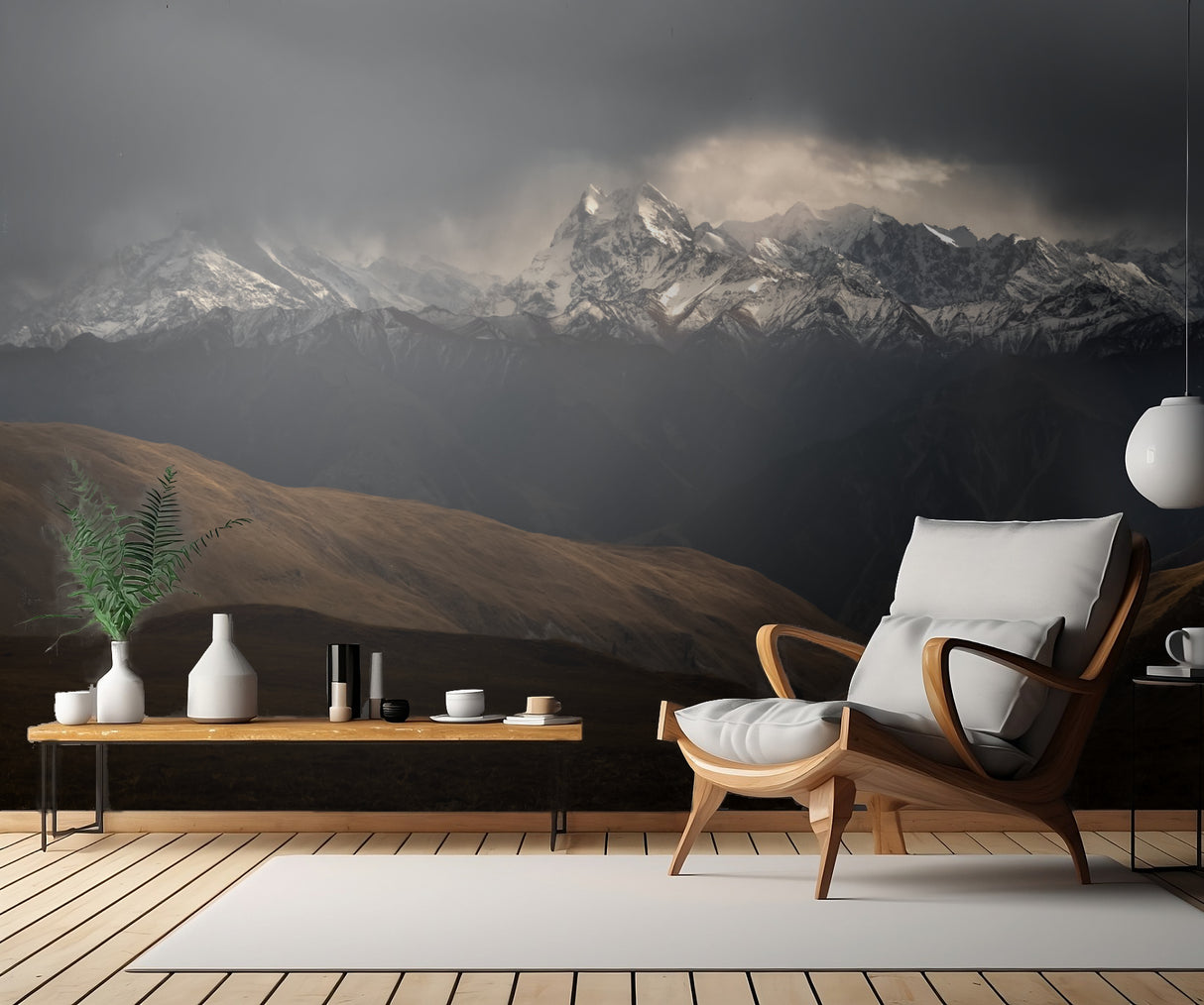Snow Mountain Peak Poster och Canvastavla