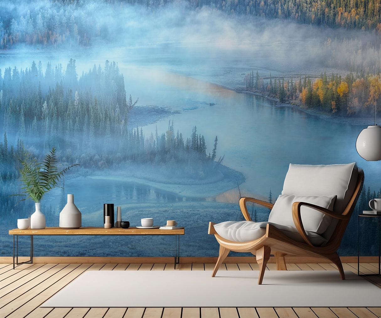 Foggy Autumn Poster och Canvastavla