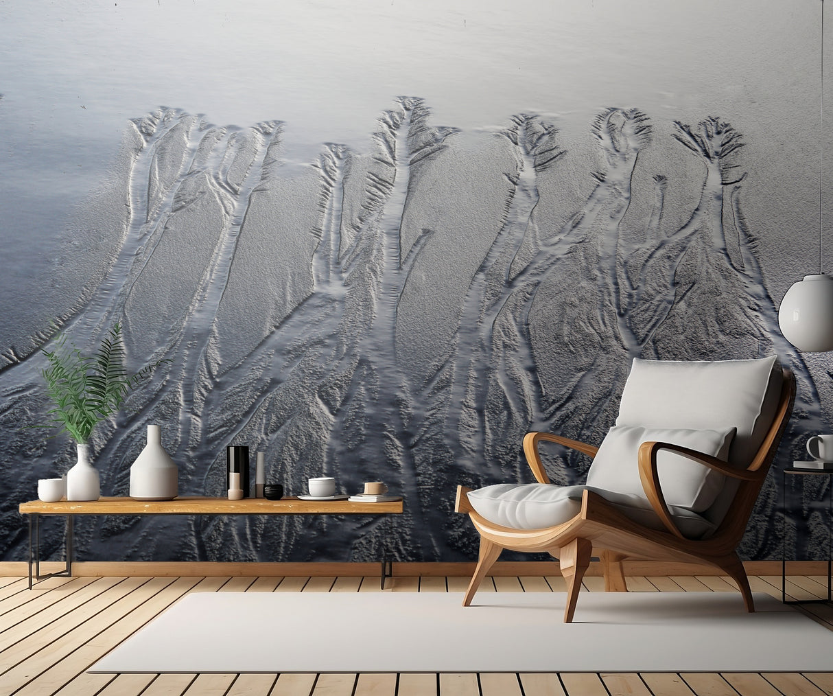 Forest drawn by the water Poster och Canvastavla