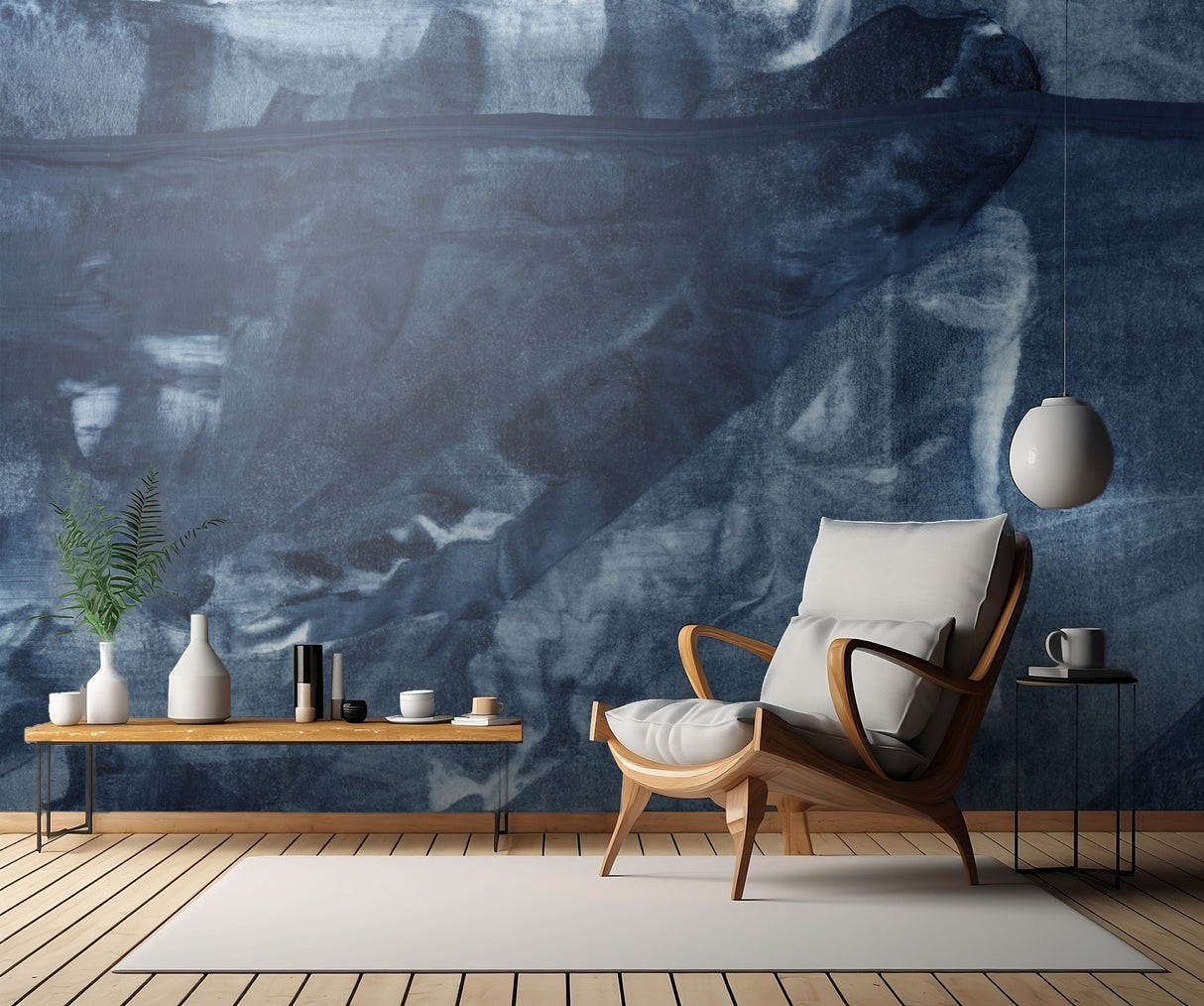 Blue Texture No 5 Poster och Canvastavla