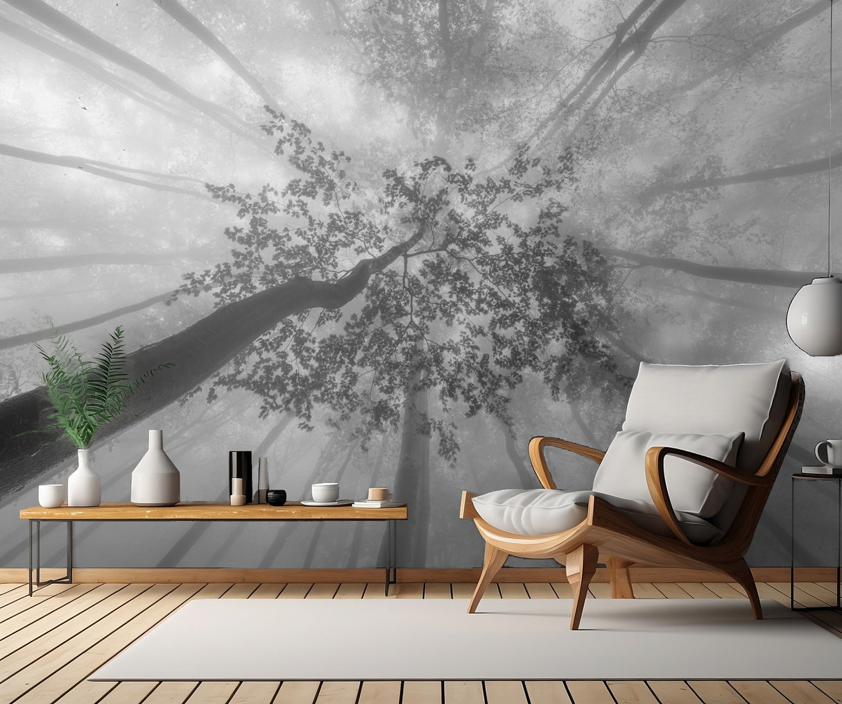Spring foggy views Poster och Canvastavla