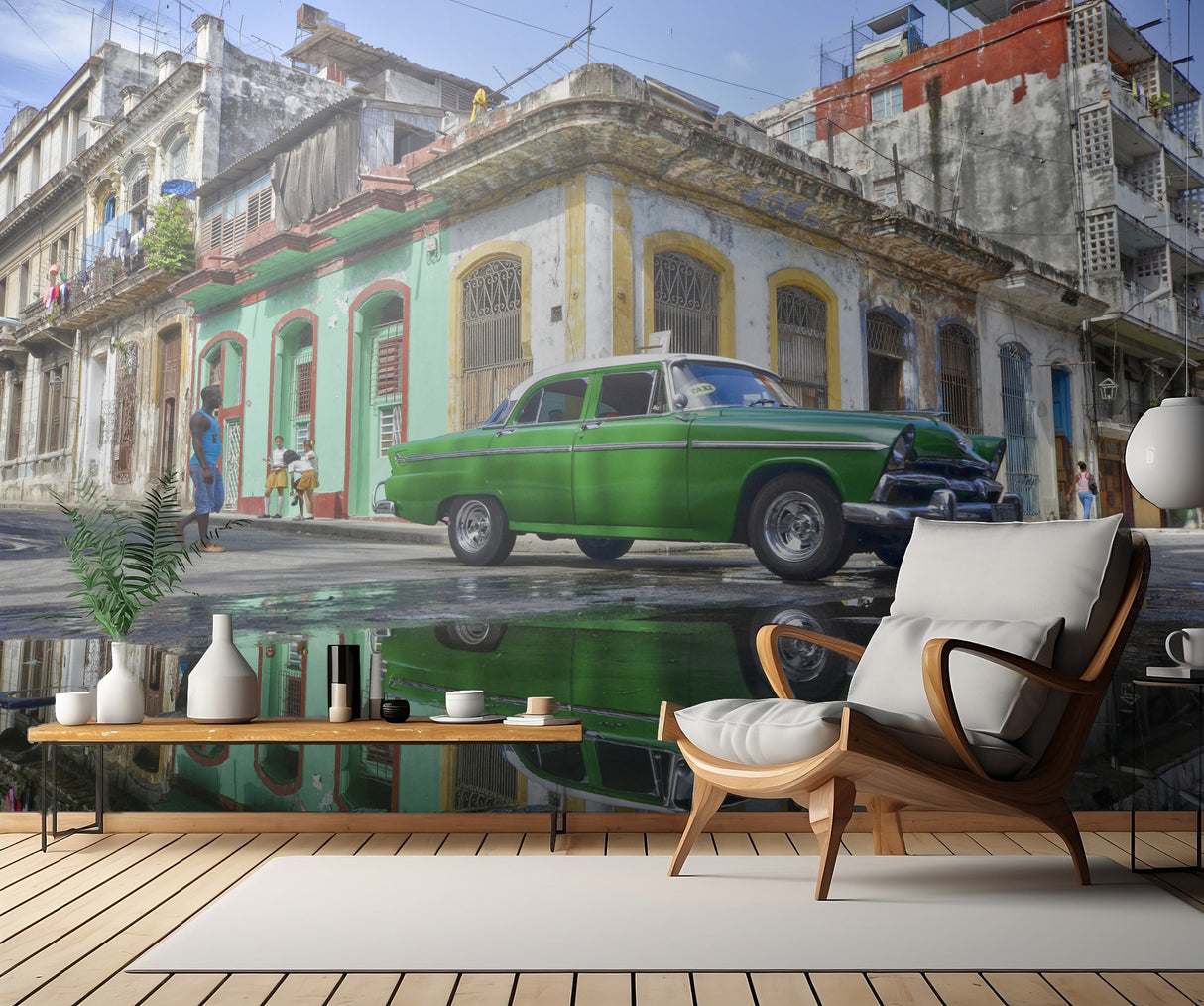 Under a worned green car Poster och Canvastavla