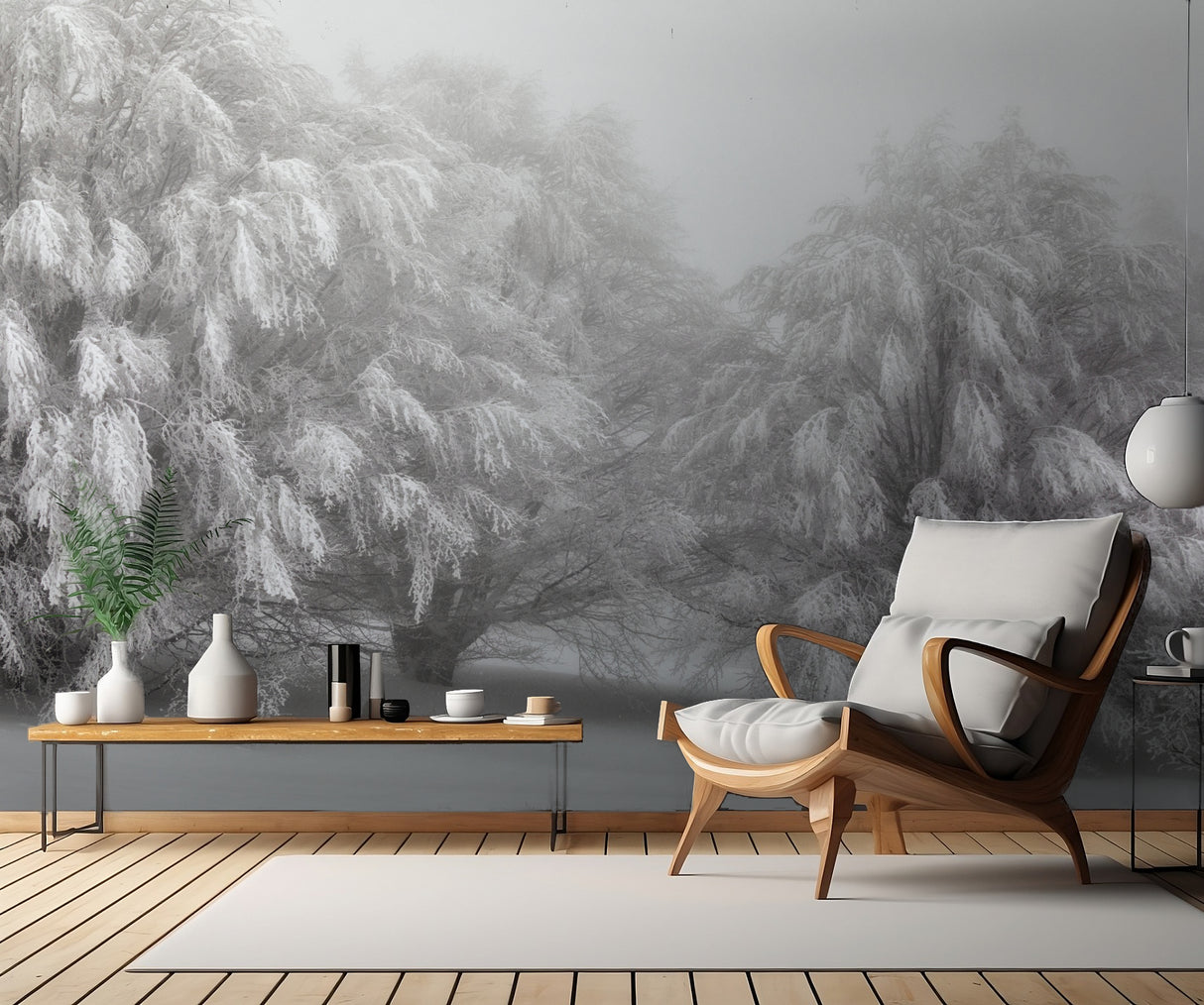 Snow-covered trees Poster och Canvastavla