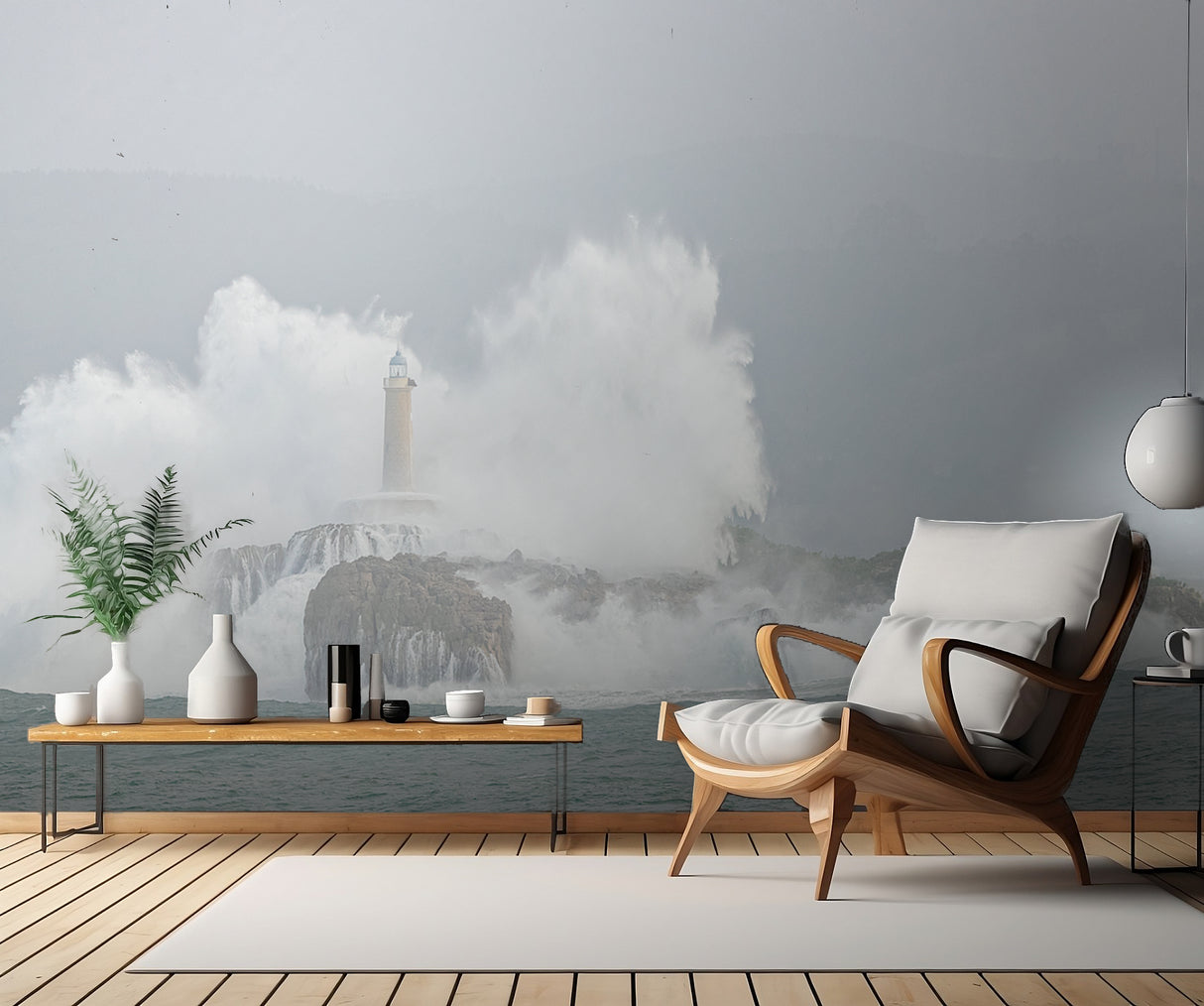 Storm at the lighthouse Poster och Canvastavla