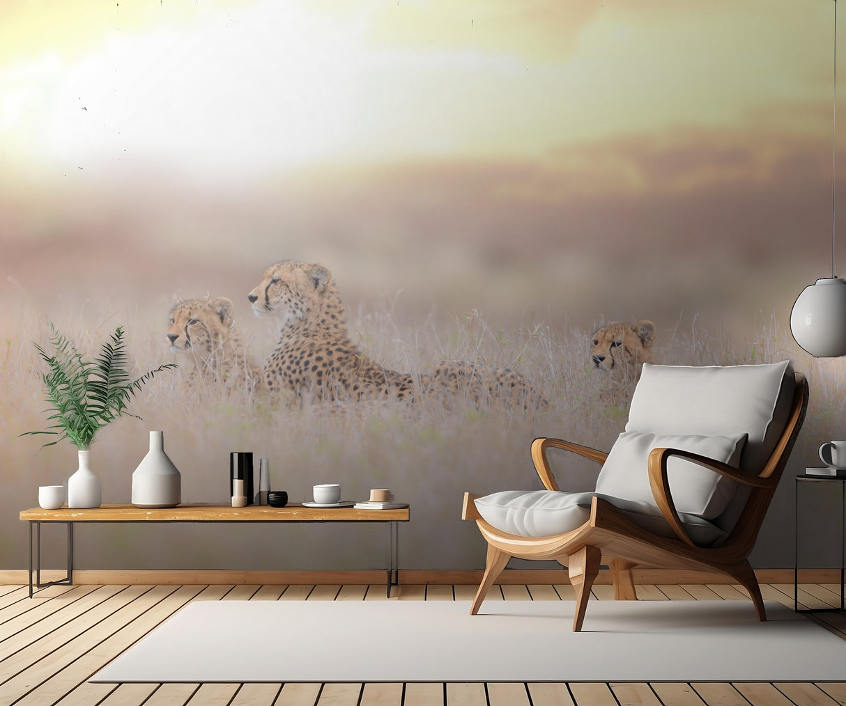 Cheetah Family Poster och Canvastavla
