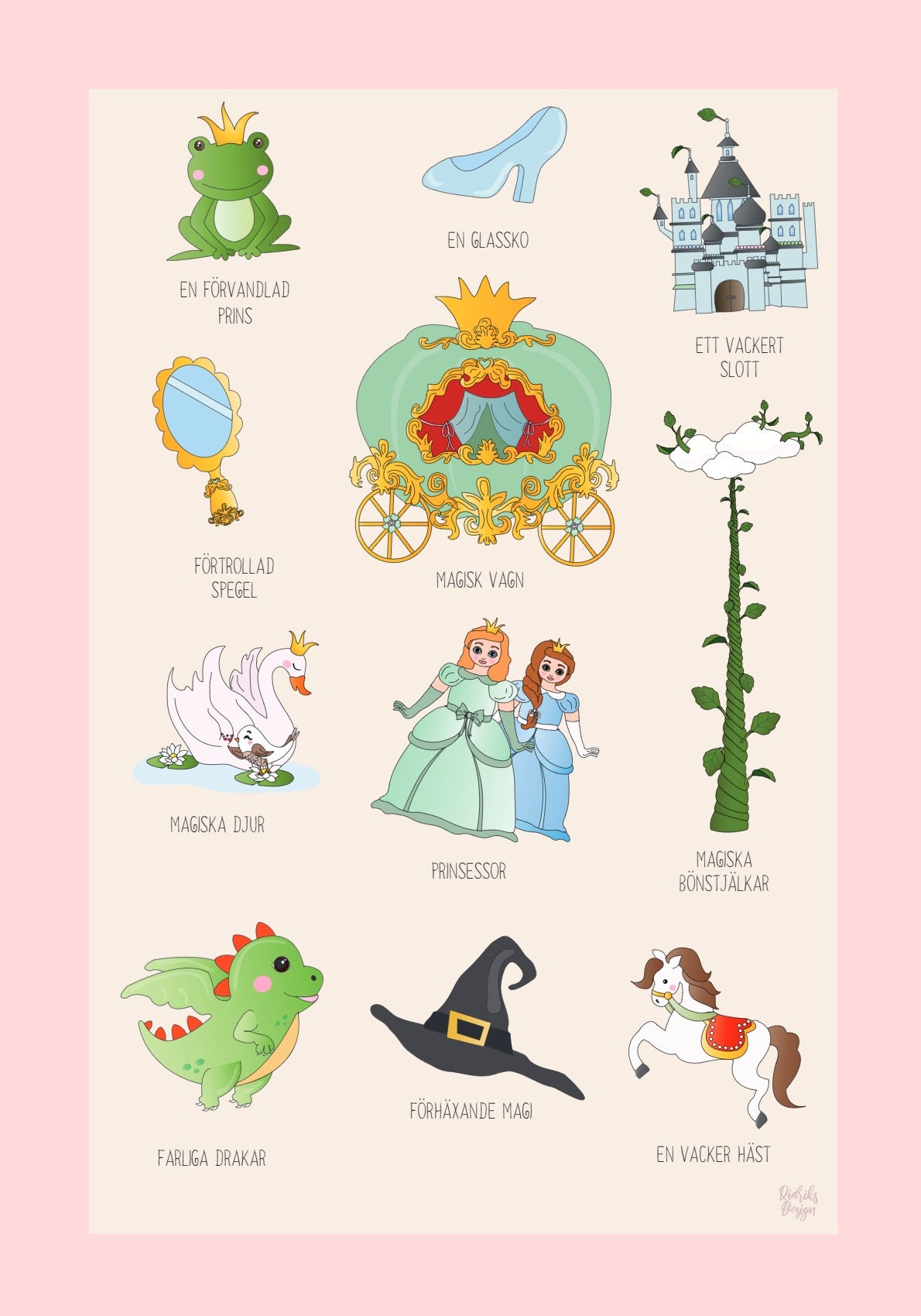Sagovärld-barnposters och barntavlor