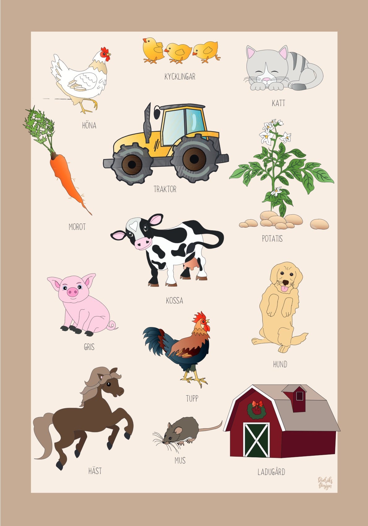 Bondgården-barnposters och barntavlor